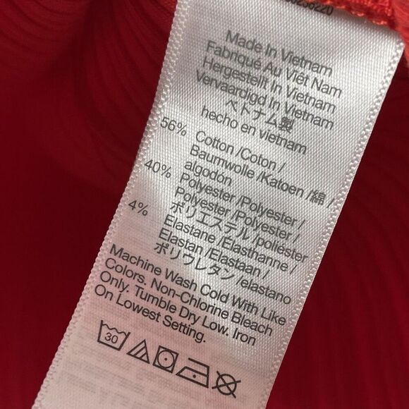 MADEWELL Ribbed Top Women Small Off The Shoulder NEW Red Stretch NR359 - Picture 10 of 11